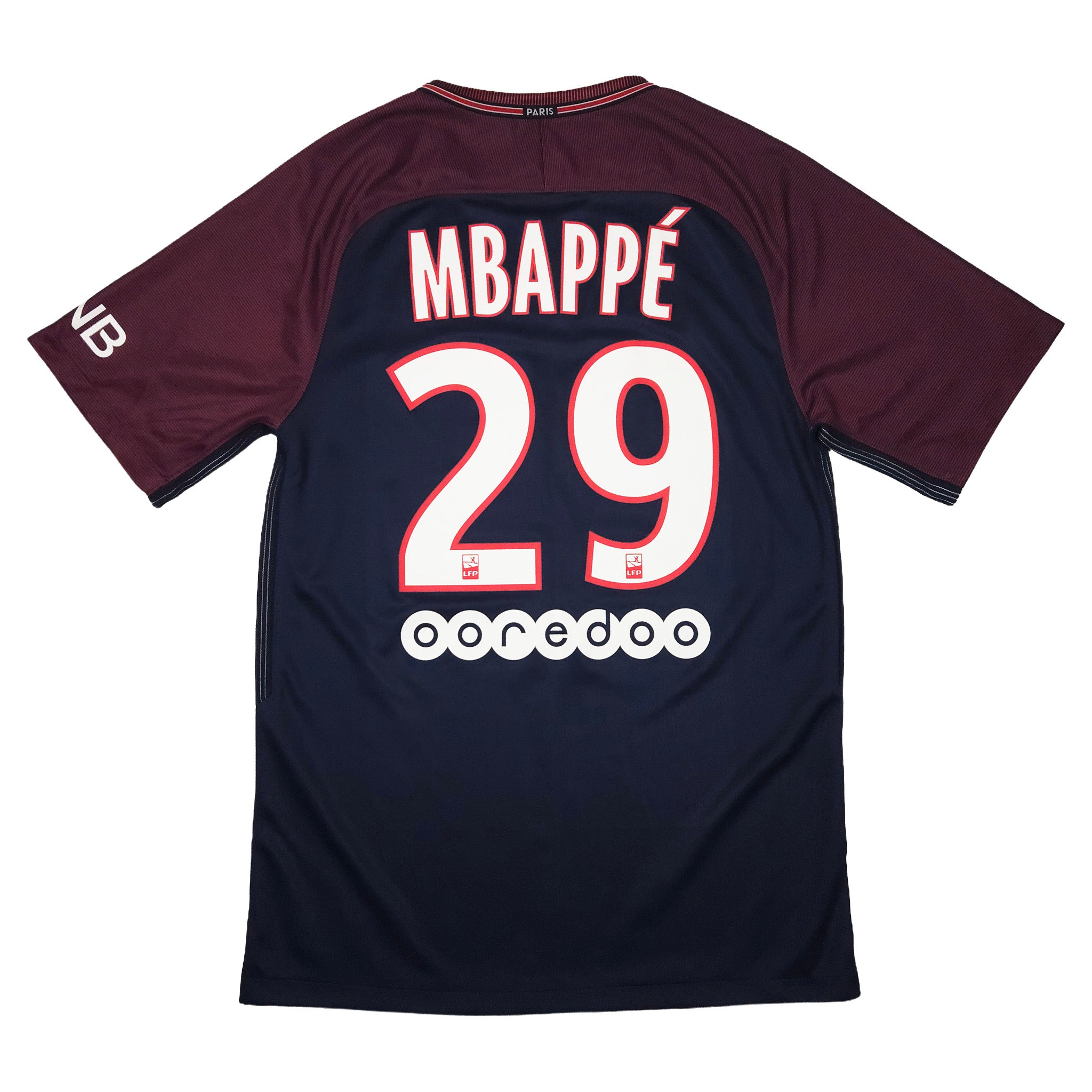 Paris Saint-Germain Home Shirt 2017-18 – Mbappé #29 back view