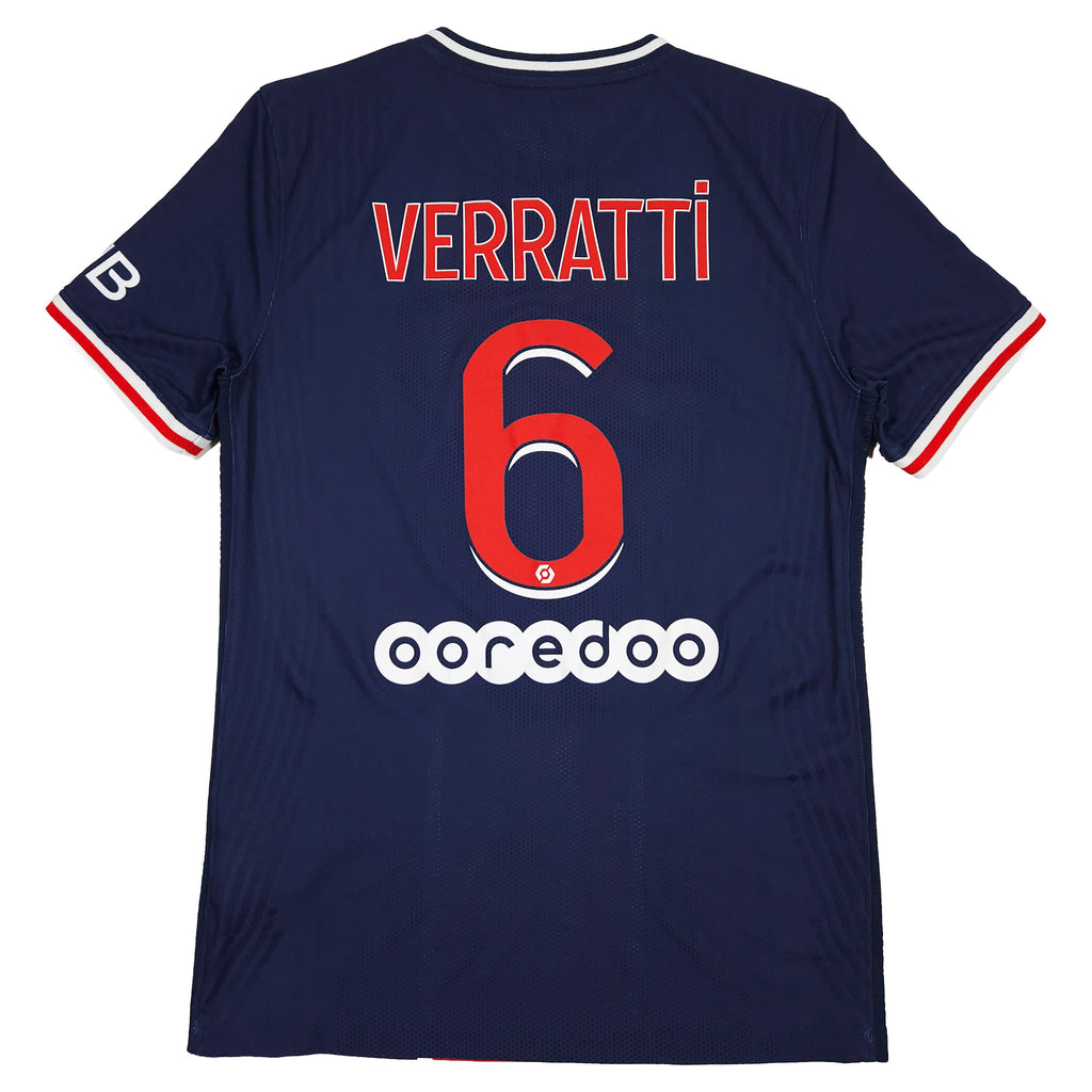 Paris Saint-Germain Home Shirt 2020-21 – Authentic – Verratti #6 back view