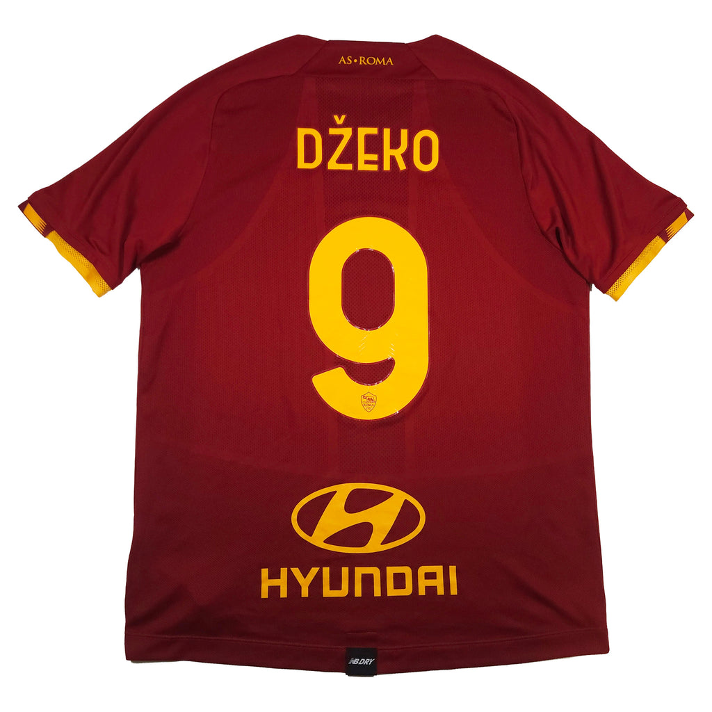 AS Roma Home Shirt 2021-22 – Džeko #9 back view