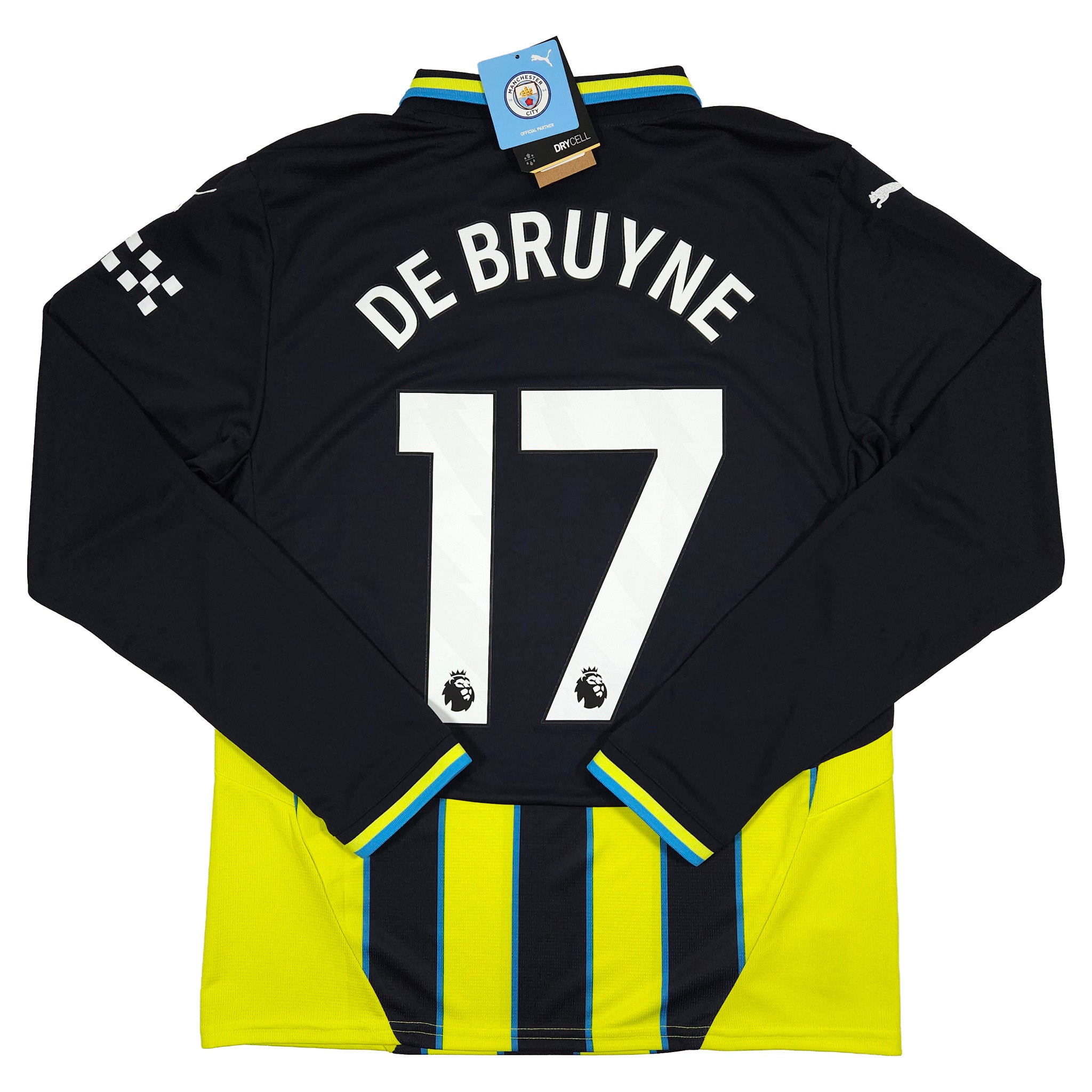 Manchester City Away Shirt 2024-25 – Longsleeve – De Bruyne #17 back view